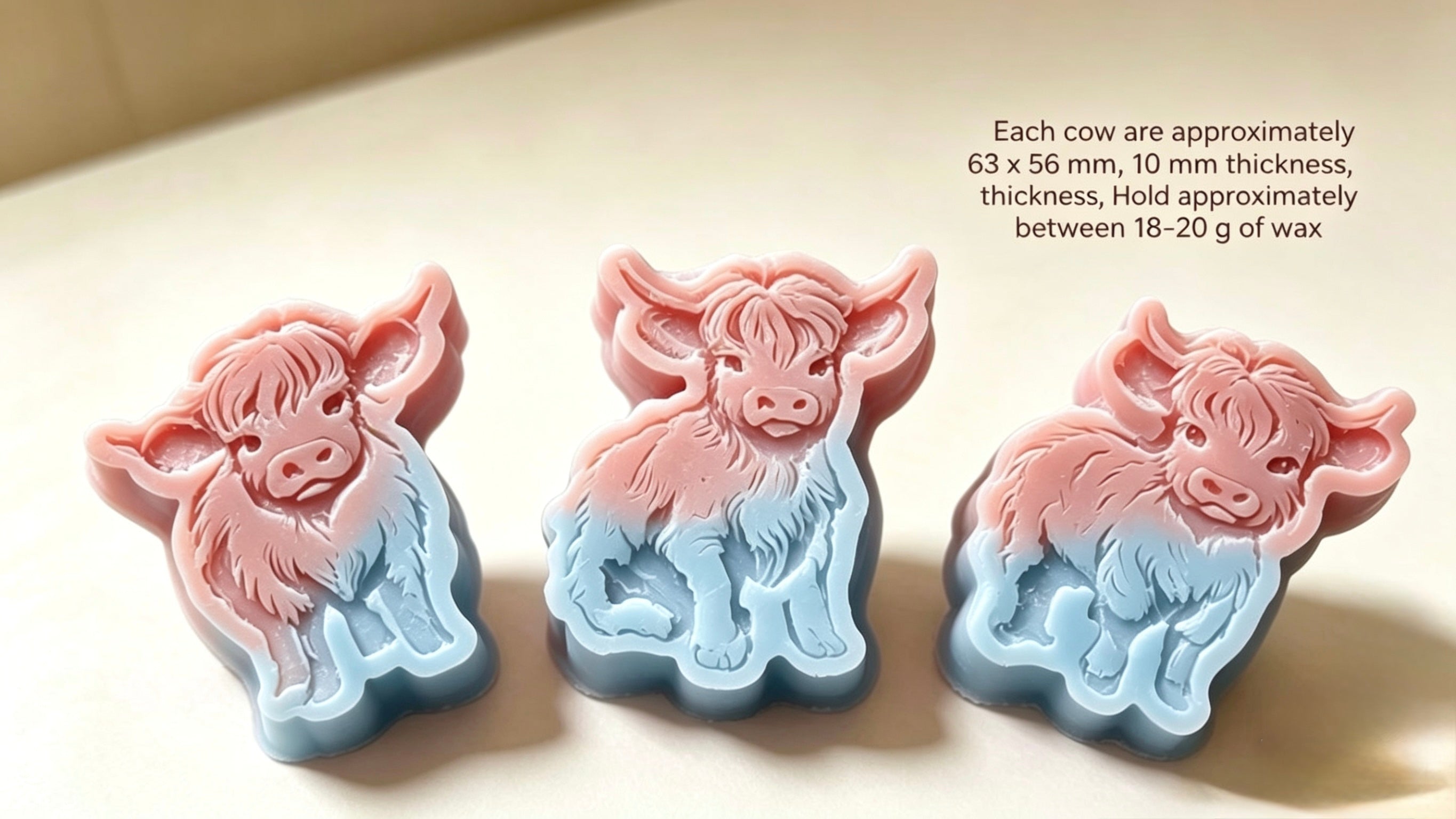 Highland Cow Wax Melts (1 Sets of 3)