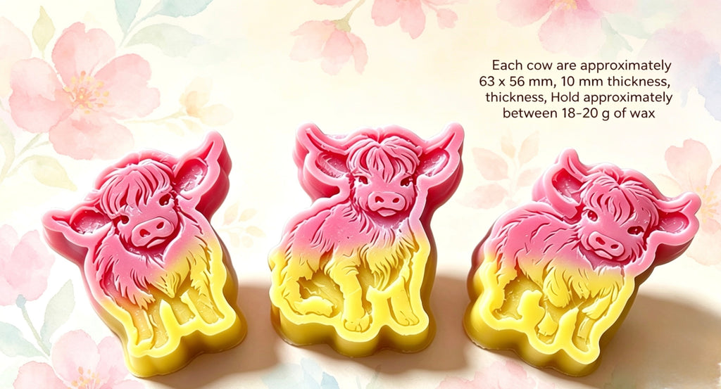 Highland Cow Wax Melts (1 Sets of 3)