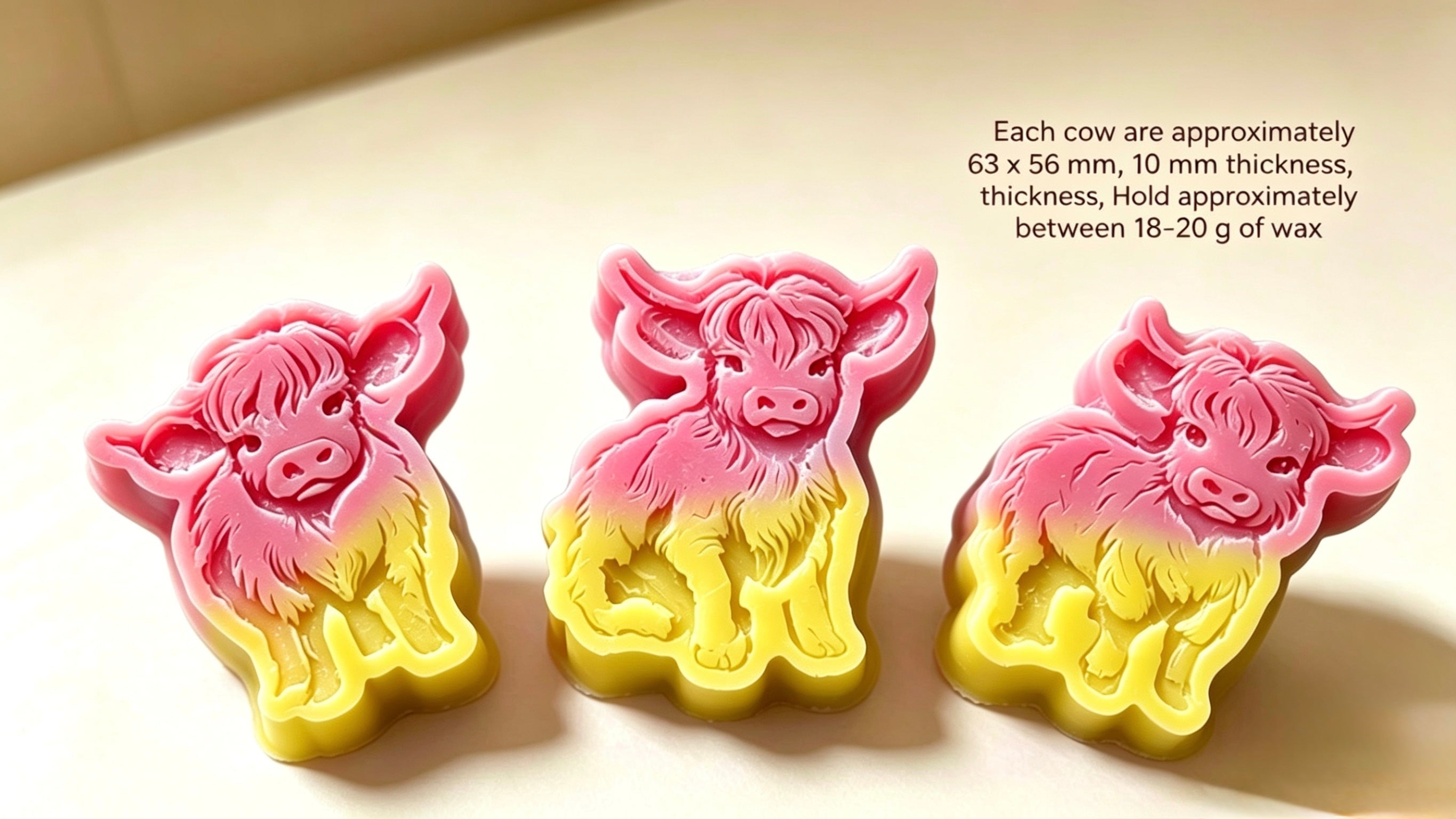 Highland Cow Wax Melts (1 Sets of 3)